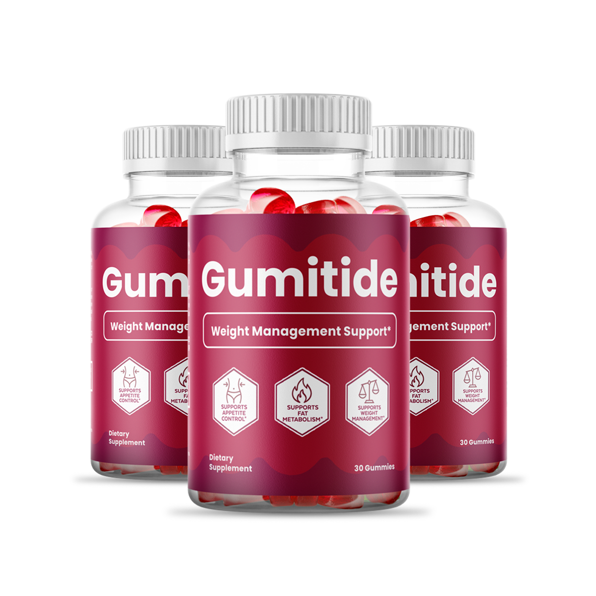 Gumitide weight-management gummies β three bottles